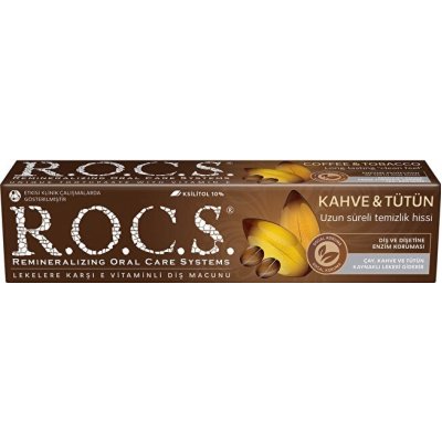 R.O.C.S. Kahve ve Tütün Lekelerine Karşı Diş Macunu, 60 ml