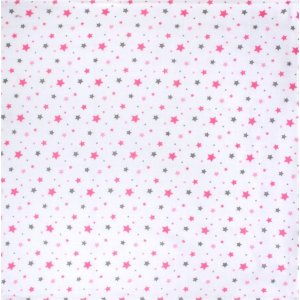 Sevi Bebe Desenli Müslin Battaniye, 100x100, Pembe, Yıldız Yağmuru