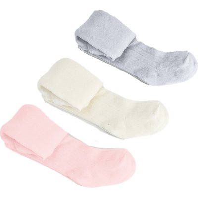 Bistyle Penye Külotlu Çorap, Pembe, Ekru, 3'lü