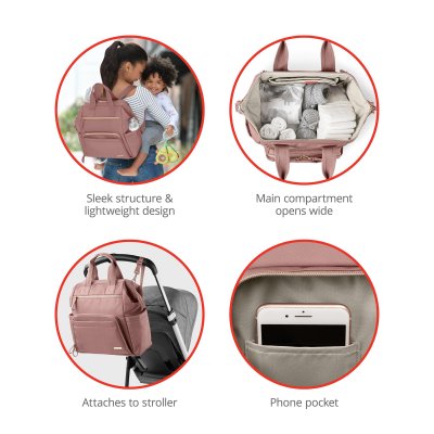 Skip Hop Main Frame El Çantası, Pembe