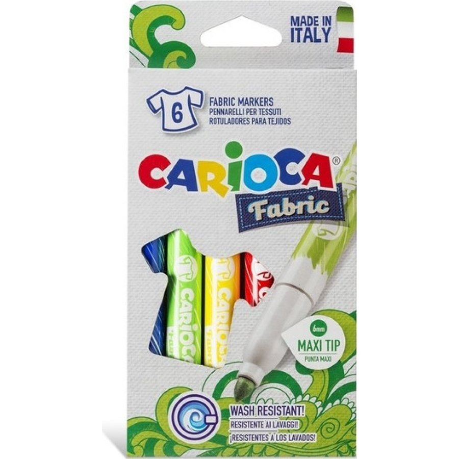 Carioca Cromatex Kumaş Boyama Kalemi, 6'lı