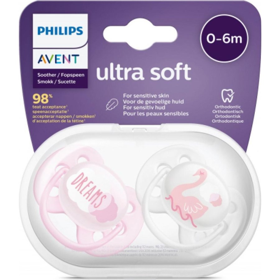 Philips Avent Ultra Soft Emzik, 0-6 Ay, Kız