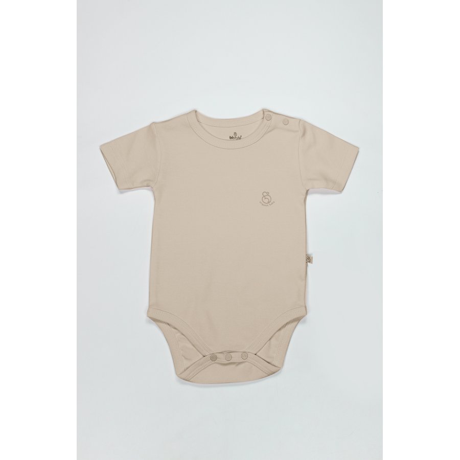 Bistyle Organik Natural Basic Style Yarım Kol Body BS17103 Bej