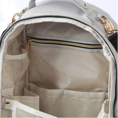 M&Y Oeste Deri Anne Bebek Bakım Sırt Çantası, Gri