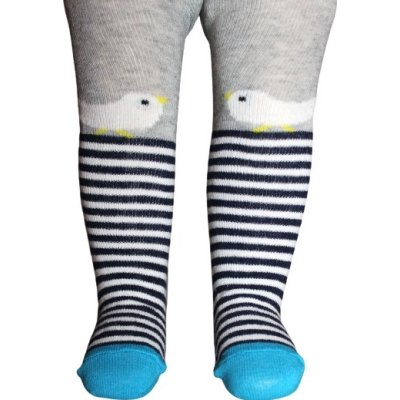 Bibaby Desenli Külotlu Çorap, Gri, Kuş