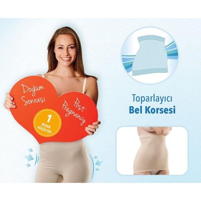 Mycey Doğum Sonrası Toparlayıcı Bel Korsesi, Ekru