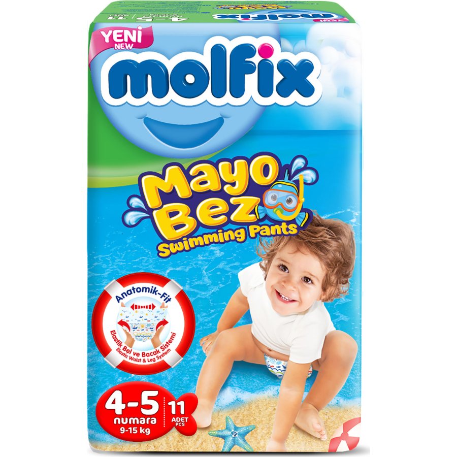 Molfix Mayo Bez 4-5 Beden 9-15 Kg 11 Adet