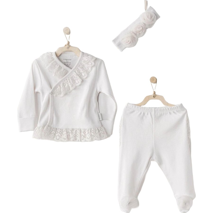 Andywawa Chic Girl 3 Parça Zıbın Takımı, Ekru