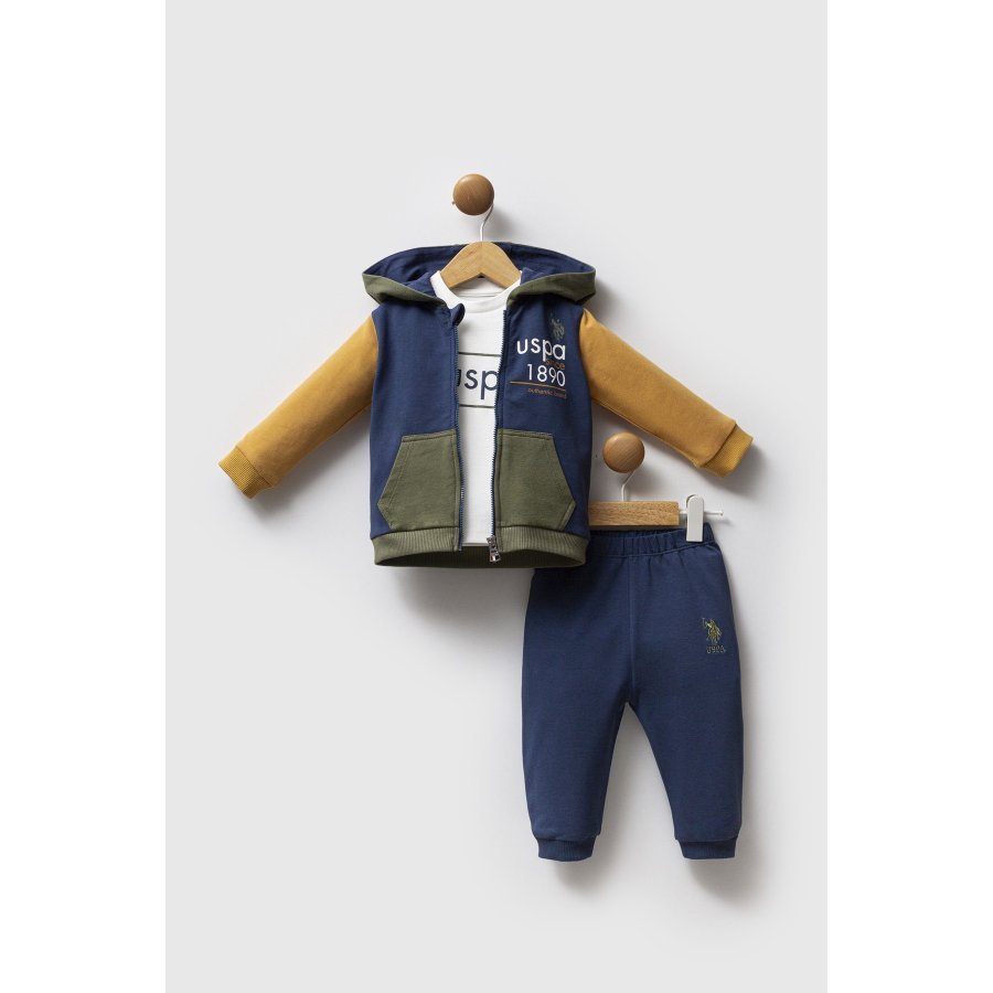 U.S. Polo Assn 3'lü Takım USB2574 İndigo Hardal