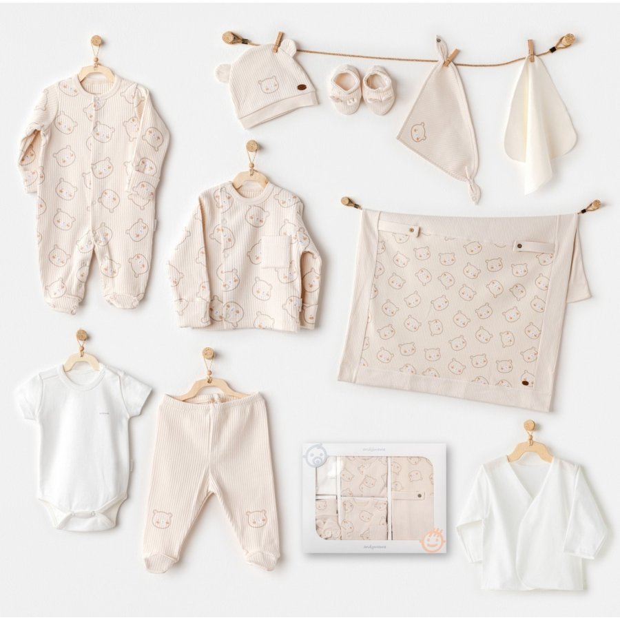 Andywawa AC25181 Bear Time 10'Lu Hastane Çıkışı Light Beige