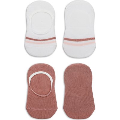 Bistyle 2'Li Penye Babet Silikon Çemberli Çorap 30102 Pudra Beyaz