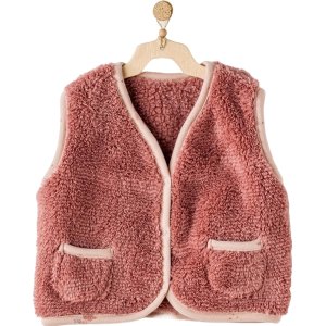 Andywawa Floral Baby Welsoft Bebek Yelek, Gül Kurusu