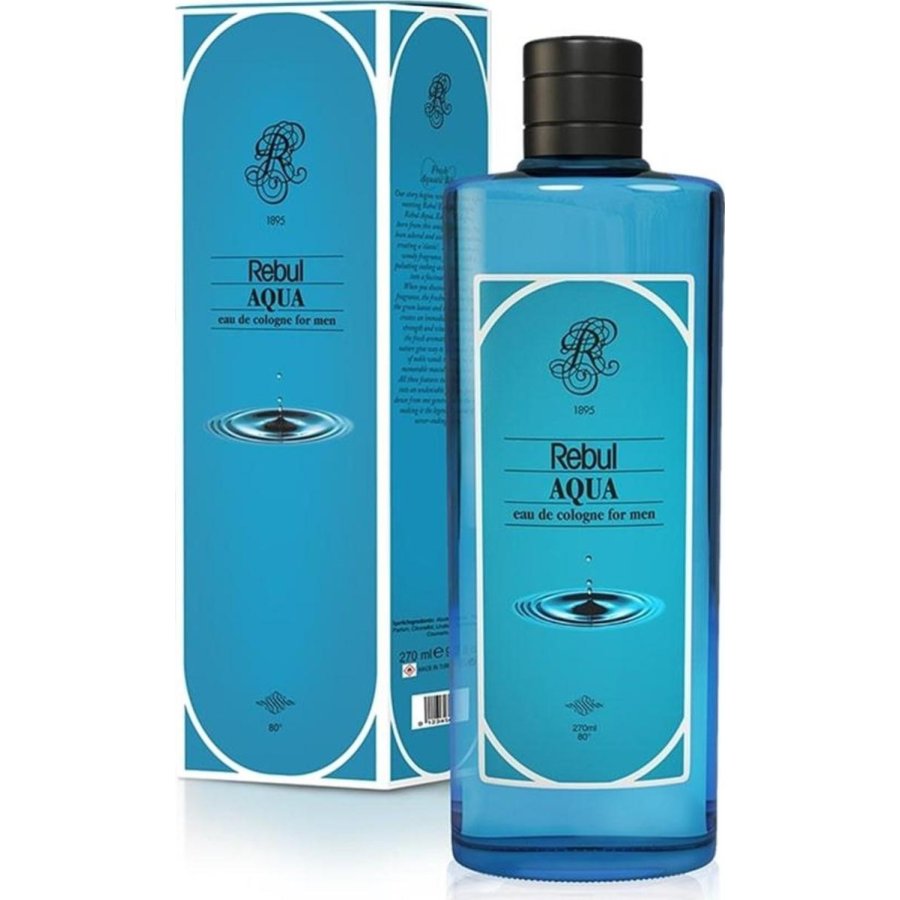 Rebul Kolonya Cam Şişe, 270 cc, Aqua