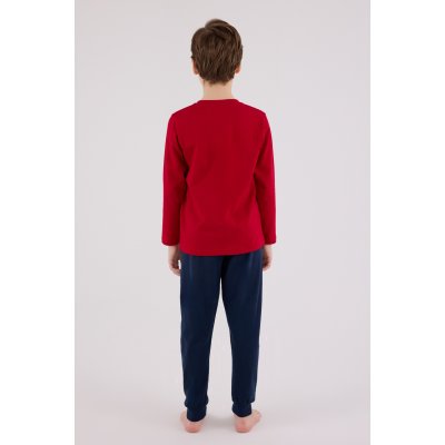 U.S. Polo Assn Uzun Kol Pijama Takım US2214-4 Kırmızı