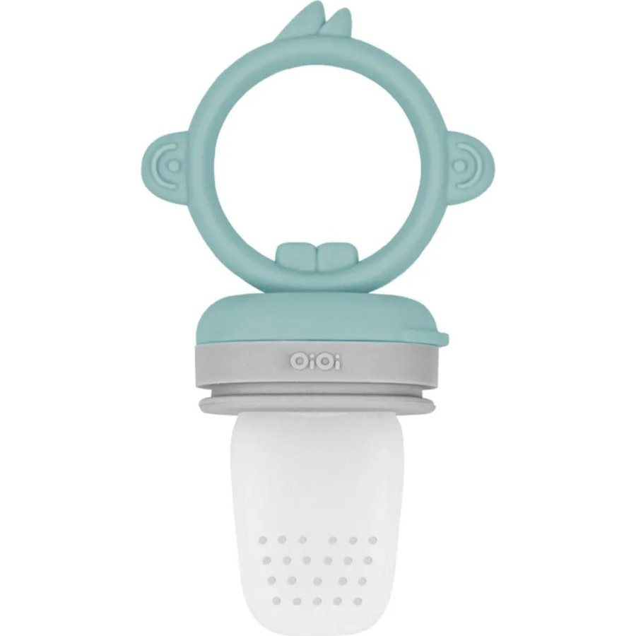 OiOi Silikon Püre Meyve Sebze Emziği Aqua Green / Powder Grey