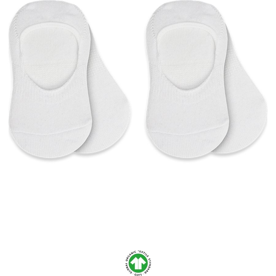 Bistyle 2'Li Penye Babet Silikonlu Basic Çorap 30104 Beyaz Beyaz