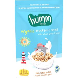 Humm Organik Tam Tahıllı ve Ballı Kahvaltılık Gevrek, 80 g