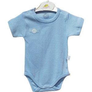 Albimini Minidamla Yarım Kol Bebek Badi, Mavi