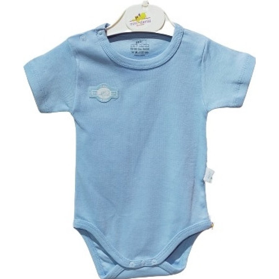 Albimini Minidamla Yarım Kol Bebek Badi, Mavi