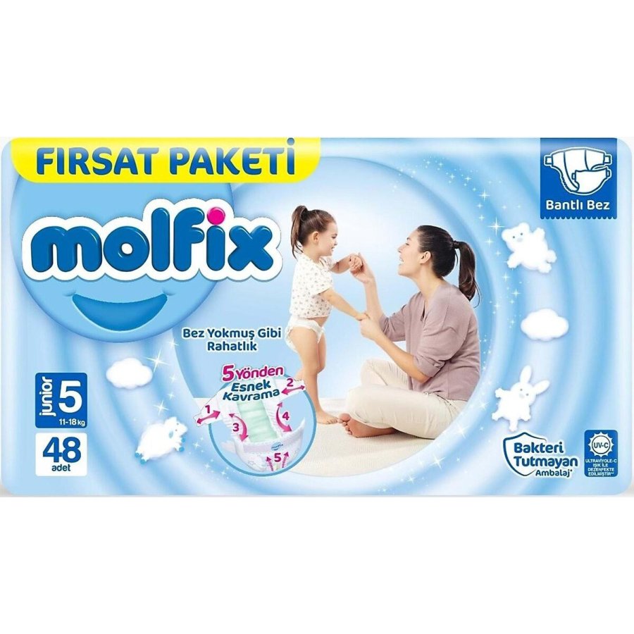 Molfix Bebek Bezi, 5 Beden, 48 Adet