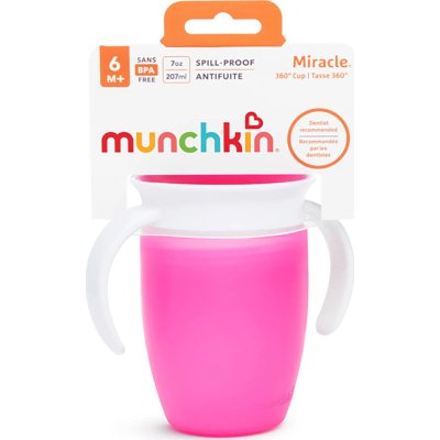 Munchkin Mucize 360° Alıştırma Bardağı 6 Ay+ 207 ml Pembe
