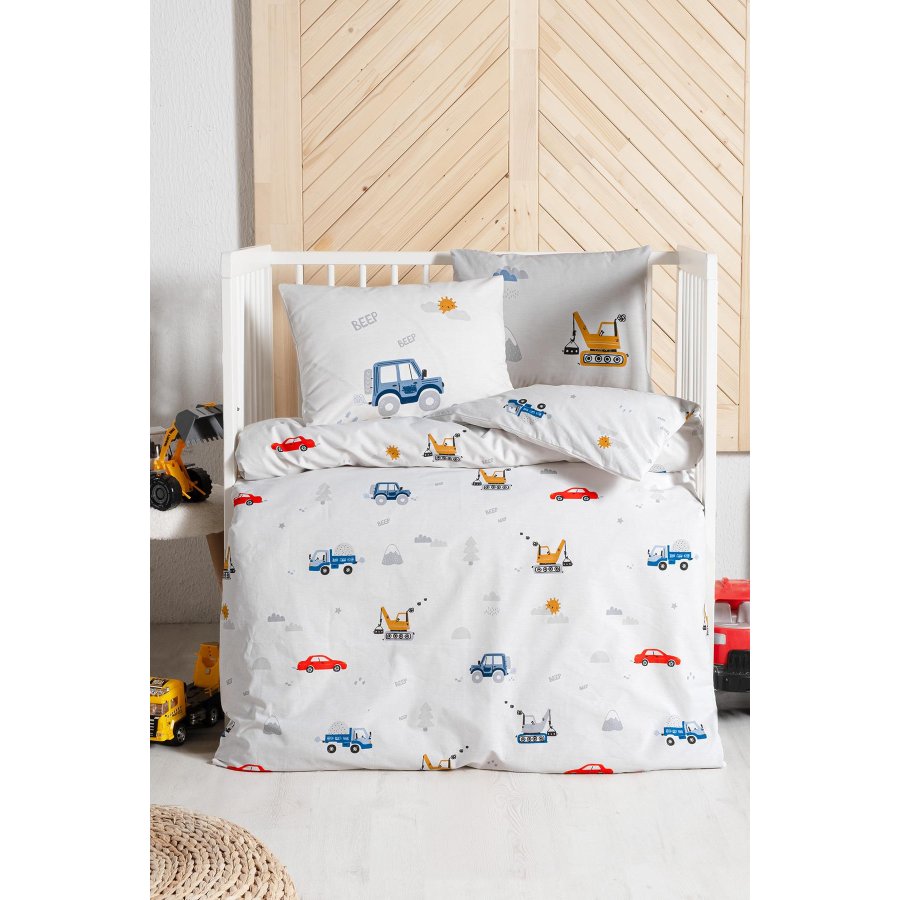 Kanz Ranforce Bebek Nevresim Takımı Knz-001 Digger Cars