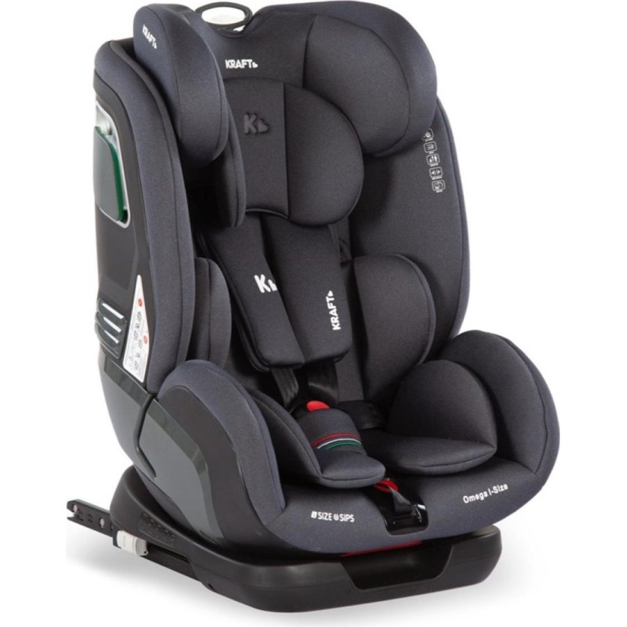 Kraft Omega I-Size 9-36 kg İsofixli Oto Koltuğu, Koyu Gri