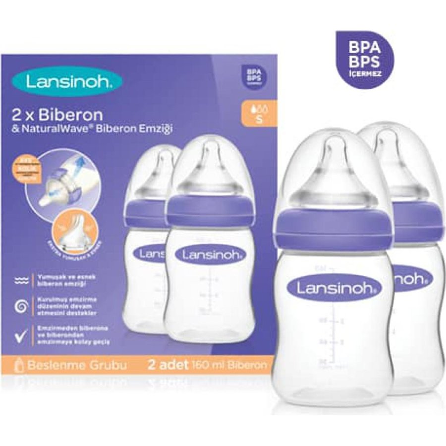Lansinoh Natural Wawe 2'li Biberon Seti, 160 ml