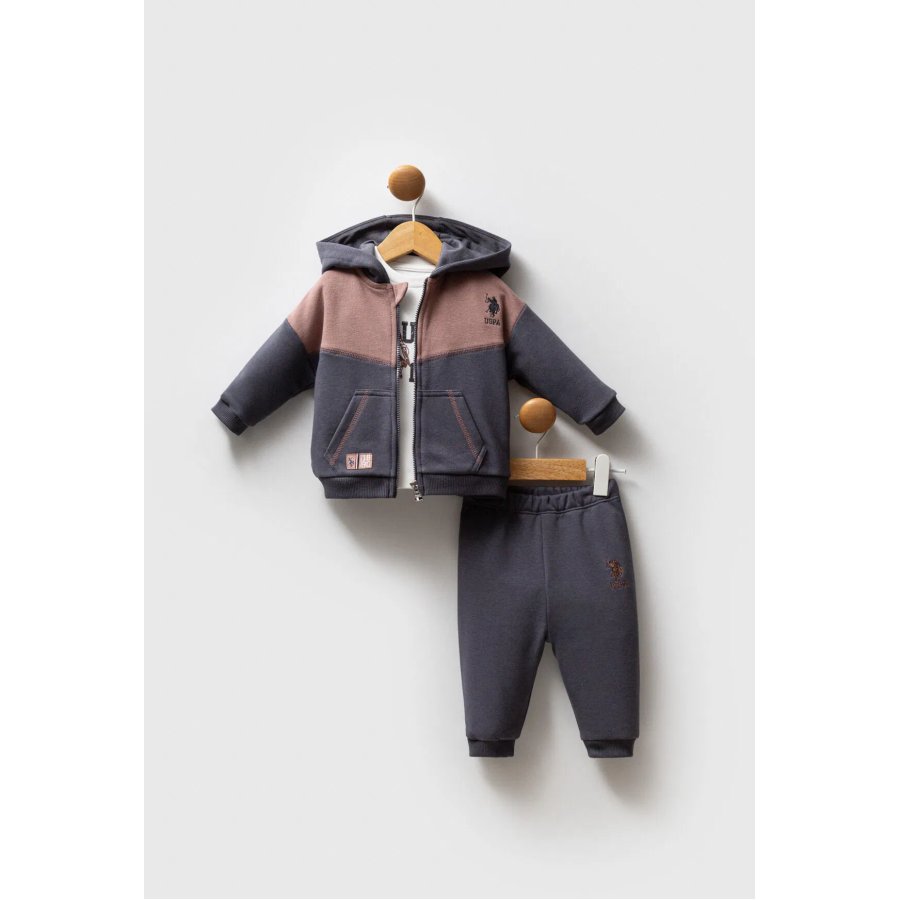 U.S. Polo Assn 3'lü Takım USB2561 Füme