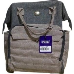 Maller Hera Anne Bebek Bakım Sırt Çantası, Gri, Bej