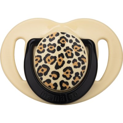 Mamajoo Sterilizasyon & Saklama Kutulu 2'li Ortodondik Emzik, 12 Ay+, Bej, Leopar