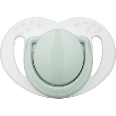 Mamajoo Sterilizasyon & Saklama Kutulu Ortodondik Emzik, 0 Ay+, Powder Green, 2'li