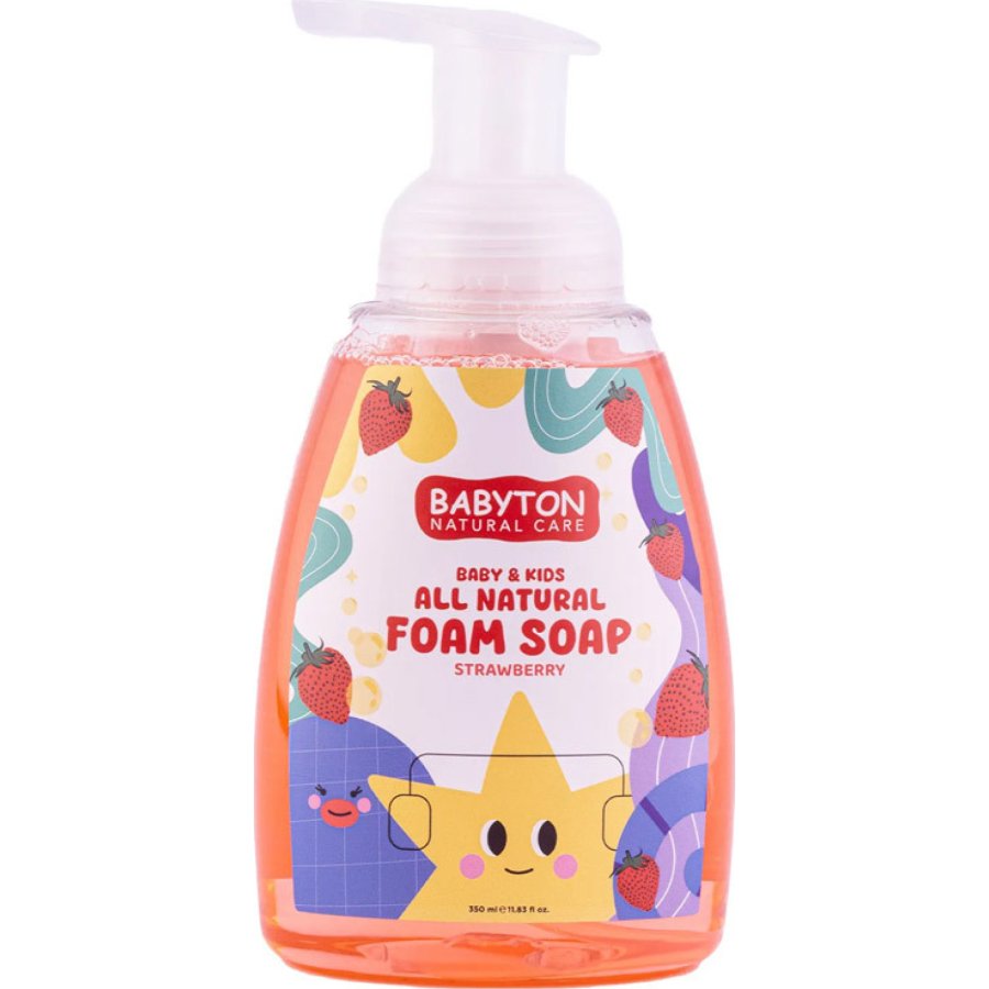 Babyton Çocuklar İçin Doğal Köpük Sabun Çilek