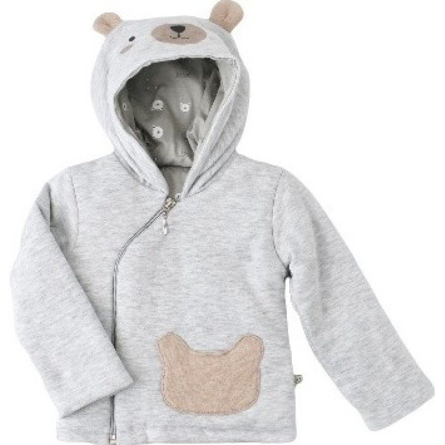 Bibaby Biorganic Hug Me Bear Elyaflı Hırka, Karmelanj