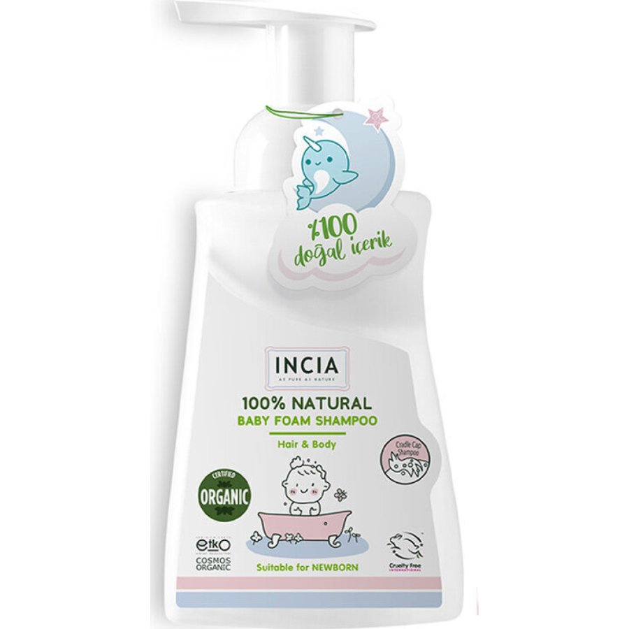 İncia Bebek Köpük Konak Önleyici Yenidoğan Şampuan 200 ml