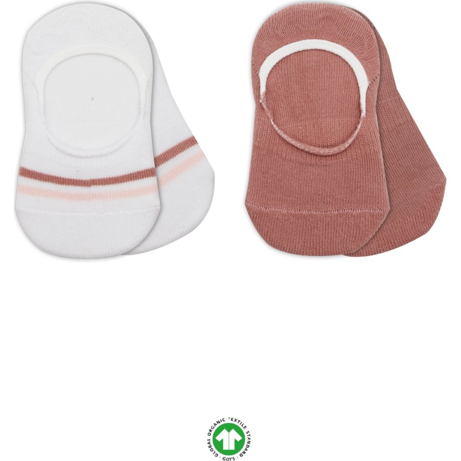 Bistyle 2'Li Penye Babet Silikon Çemberli Çorap 30102 Pudra Beyaz