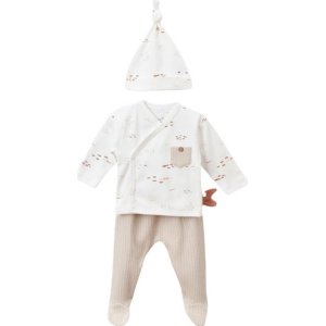 Bibaby Biorganic Magic Starfish 3'lü Zıbın Set, Latte