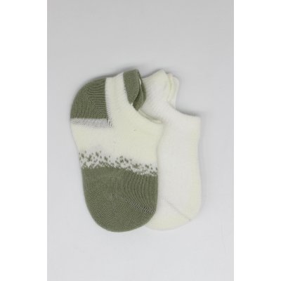 Bistyle 2'Li Penye Sneakers Çorap 20105 Nil Ekru