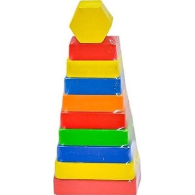 Play Wood Dikdörtgen Renkli Kule