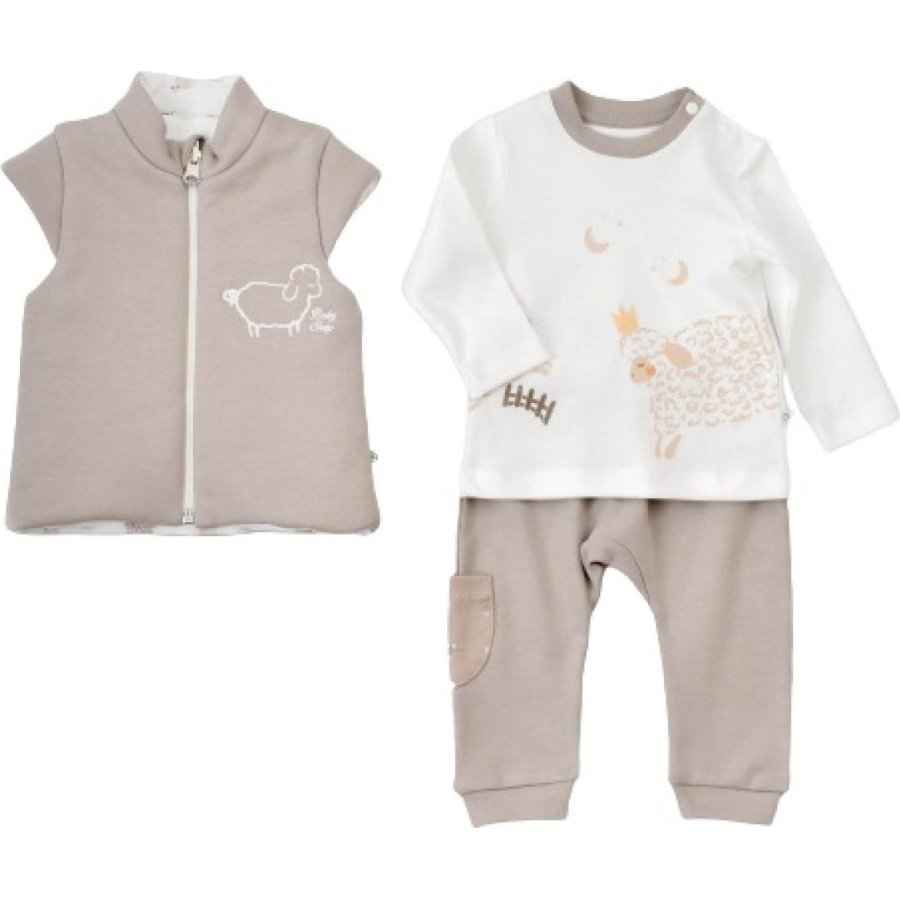 Bibaby Biorganic Curly Sheep 3'lü Takım, Bej