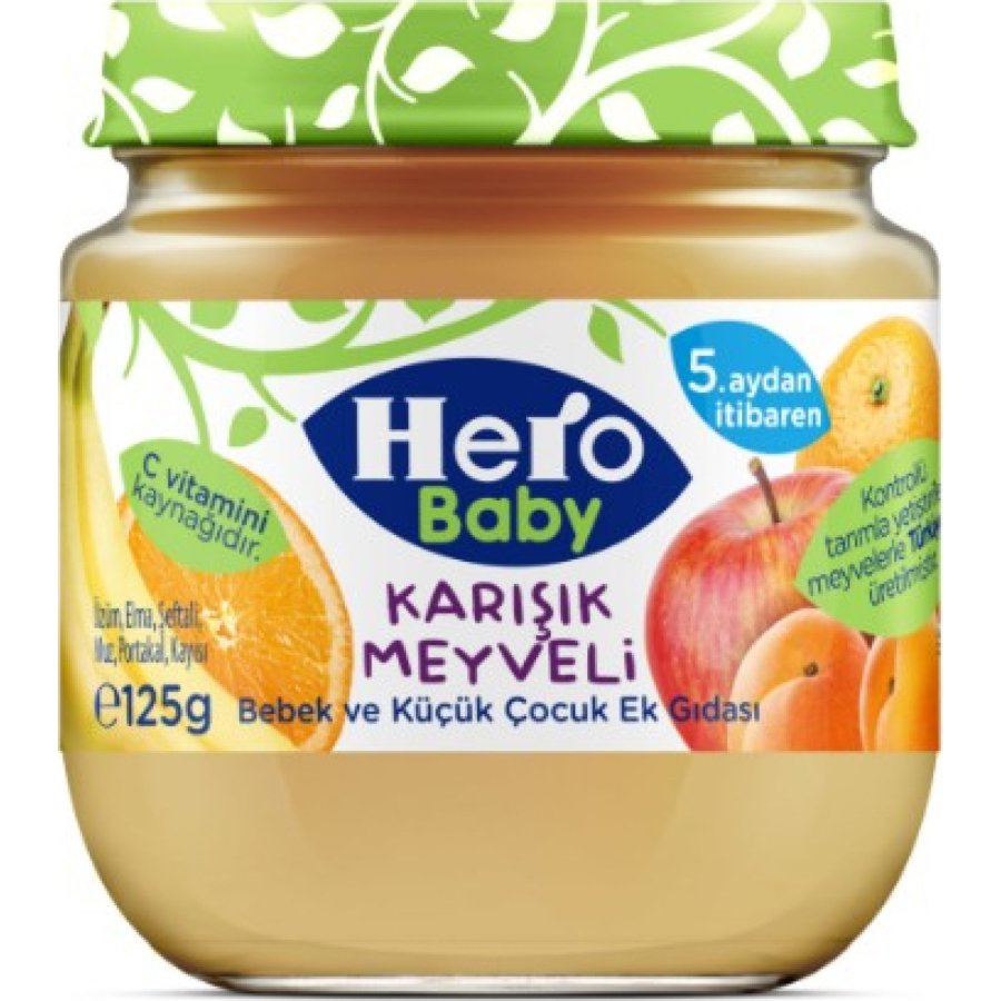 Hero Baby Karışık Meyveli Kavanoz Mama 125 Gr