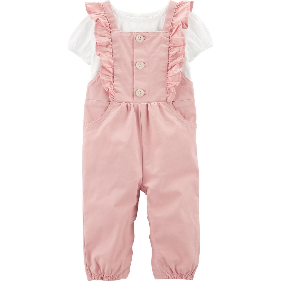 Carter's Kız Bebek 2'li Salopet Set, Haki