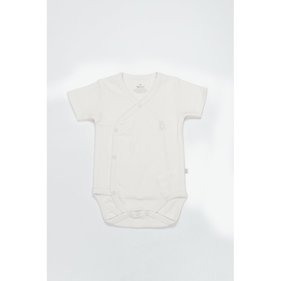Bistyle Organik Natural Basic Style Kruvaze Yarım Kol Body BS17101 Ekru