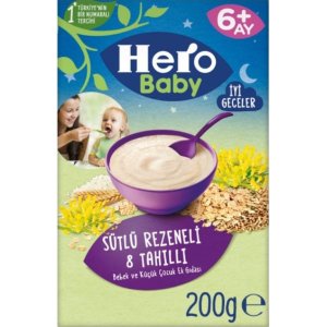 Hero Baby Sütlü 8 Tahıllı Rezeneli 200 Gr