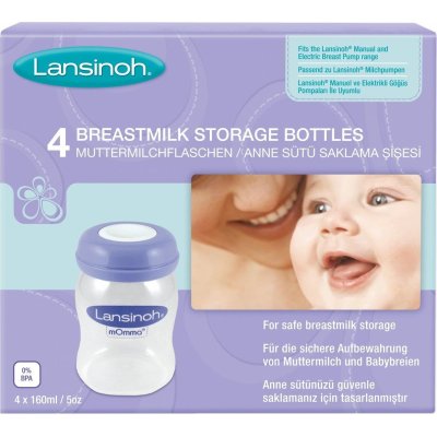 Lansinoh Anne Sütü Saklama Şişesi, 4'lü