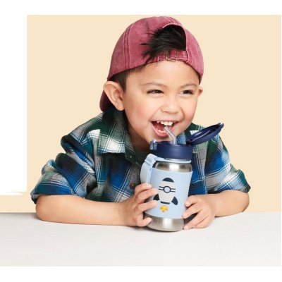Skip Hop Pipetli Paslanmaz Çelik Suluk, 350 ml, Roket