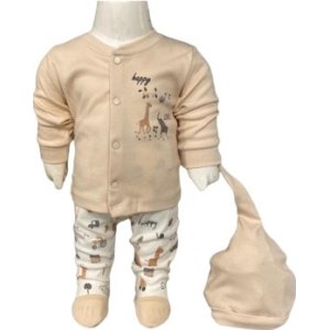 Aziz Bebe 3'lü Zıbın Takım, Ekru