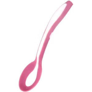 Mycey Taşıma Kutulu Mama Kaşığı, Yumuşak Uçlu, Pembe