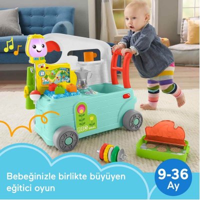 Fisher Price Eğlen ve Öğren 3'ü 1 Arada Karavan, Türkçe-İngilizce