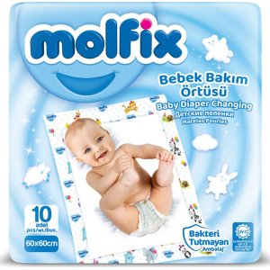 Molfix Bebek Bakım Örtüsü, 60x60, 10 Adet